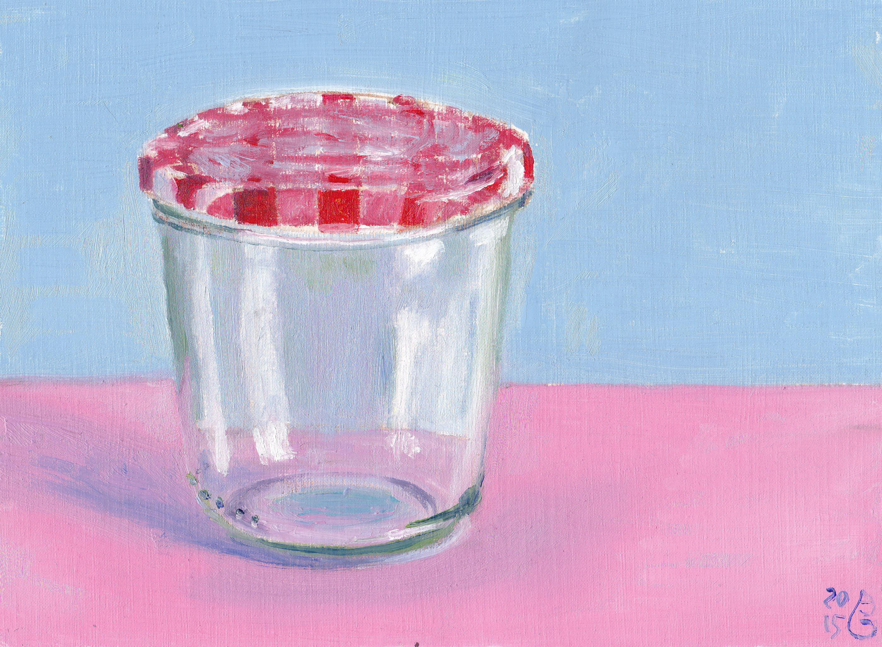 Glas in Babyfarben/ Baby-coloured jar